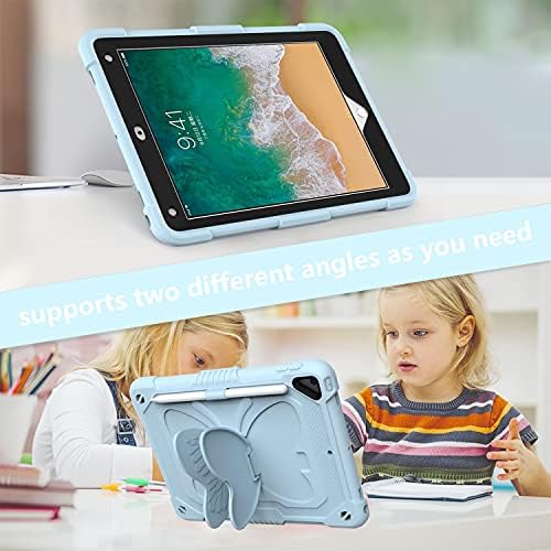 מארז טאבלט של Lvshang עבור מארז הדור השישי החמישי ל- iPad לילדים | IPAD 9.7 Case 2017 2018, מארז ילדים אטום הלם עם כיסוי טאבלט רצועת כתפיים